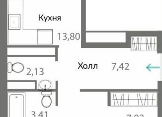 Продаю двухкомнатную квартиру, 60.5 м2, Симферополь, Киевский район