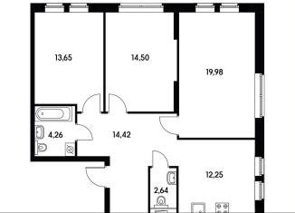 Продаю трехкомнатную квартиру, 81.3 м2, Москва, Останкинский район, Олонецкая улица, 6