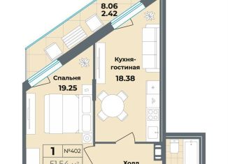 Продается 1-комнатная квартира, 50.5 м2, Санкт-Петербург, метро Лиговский проспект