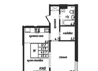 Продажа однокомнатной квартиры, 45.4 м2, Барнаул, Революционный переулок, 92, Центральный район