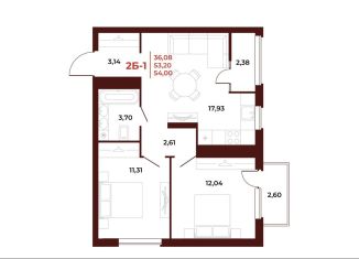 Продам 2-комнатную квартиру, 54 м2, Пензенская область, проспект Строителей, 21А