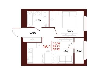 Продается однокомнатная квартира, 35.2 м2, Пензенская область, проспект Строителей, 21А