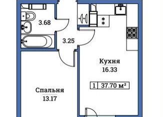Продаю 1-комнатную квартиру, 38 м2, Мурино, ЖК Урбанист, Ручьёвский проспект, 6