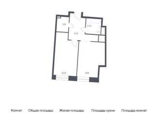 Однокомнатная квартира на продажу, 60.6 м2, Москва, Стремянный переулок, 2, район Замоскворечье