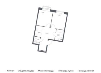 Продается двухкомнатная квартира, 43.9 м2, поселение Филимонковское, жилой комплекс Цветочные Поляны, к8