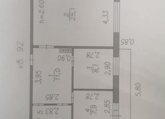 Продам двухкомнатную квартиру, 56.8 м2, Осинники, улица Революции, 29