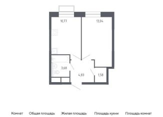 Продаю однокомнатную квартиру, 33.9 м2, Балашиха, жилой квартал Новоград Павлино, к6