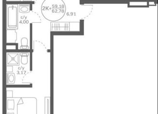 Продается двухкомнатная квартира, 59.2 м2, Электросталь, улица Пушкина, 14