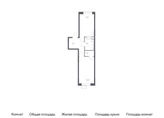 Продается однокомнатная квартира, 40.3 м2, деревня Середнево, квартал № 23, 4-5