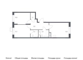 Продается 2-комнатная квартира, 56.9 м2, Москва, квартал № 23, 4-5