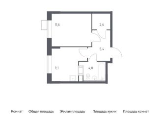 Продам однокомнатную квартиру, 32.7 м2, Москва, квартал № 23, 4-5