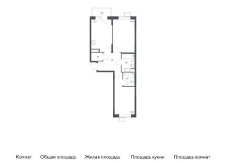 Продается двухкомнатная квартира, 56.7 м2, Москва, жилой комплекс Цветочные Поляны Экопарк, к2