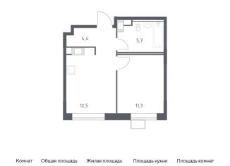 Продаю однокомнатную квартиру, 33.9 м2, Москва, квартал № 23, 4-5