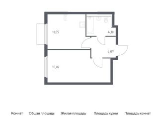 Продам 1-комнатную квартиру, 34.2 м2, Московская область, Каширское шоссе - Молоково - Андреевское