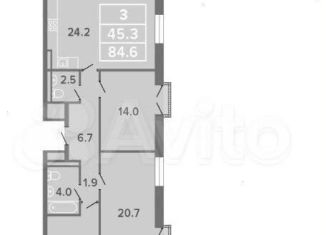 Двухкомнатная квартира на продажу, 59 м2, Санкт-Петербург, ЖК Я – Романтик, бульвар Александра Грина