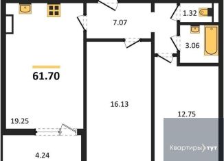 Продается 2-комнатная квартира, 62.9 м2, Воронежская область