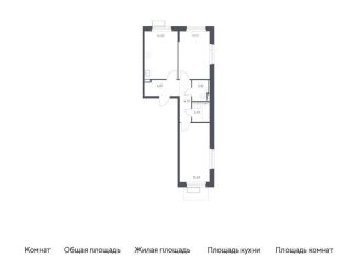 Двухкомнатная квартира на продажу, 57.5 м2, Московская область, жилой комплекс Квартал Ивакино, к2