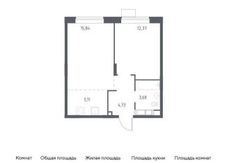 Продаю двухкомнатную квартиру, 41.7 м2, Московская область