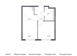 Продается 1-комнатная квартира, 35.1 м2, Московская область, Каширское шоссе - Молоково - Андреевское