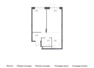 1-комнатная квартира на продажу, 45 м2, Балашиха