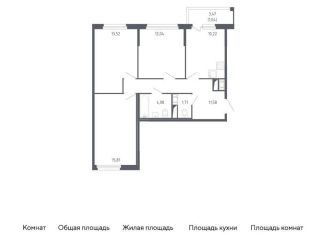 Продается 3-ком. квартира, 70 м2, Санкт-Петербург, метро Проспект Ветеранов