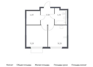 Продается однокомнатная квартира, 35.9 м2, деревня Мисайлово, Каширское шоссе - Молоково - Андреевское