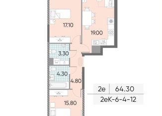 Продам 2-комнатную квартиру, 64.3 м2, Москва, ЮЗАО, жилой комплекс Обручева 30, к1