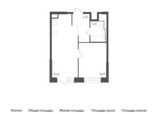 Продаю однокомнатную квартиру, 36.9 м2, Москва, многофункциональный комплекс Тропарево Парк, к2.1