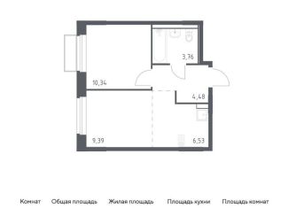 Продажа 2-комнатной квартиры, 34.5 м2, Москва, жилой комплекс Квартал Марьино, к2