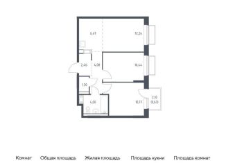 Продается двухкомнатная квартира, 52.4 м2, посёлок Мирный, жилой комплекс Томилино Парк, к6.3