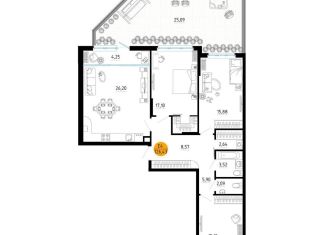 Продажа 3-комнатной квартиры, 126.4 м2, Рязанская область