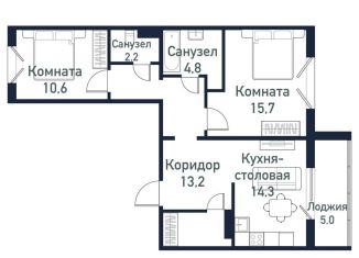 Продается 2-ком. квартира, 64.5 м2, Челябинская область, улица имени капитана Ефимова, 4