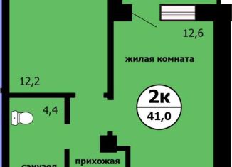 2-комнатная квартира на продажу, 41 м2, Красноярск