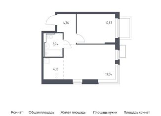 Продается однокомнатная квартира, 40.6 м2, Московская область, жилой комплекс Новое Видное, 17