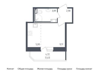 Продается квартира студия, 22.5 м2, Санкт-Петербург, жилой комплекс Живи в Рыбацком, 4