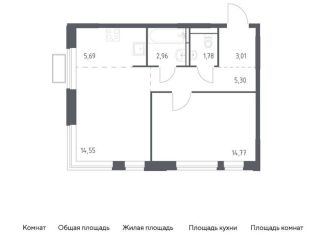 Продаю однокомнатную квартиру, 48.1 м2, Московская область