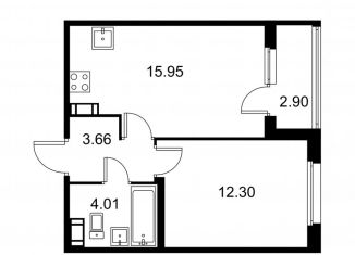 Продам 1-комнатную квартиру, 37.4 м2, Санкт-Петербург