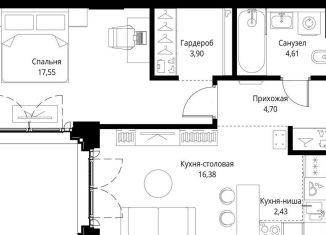 Продается однокомнатная квартира, 49.6 м2, Москва, Проектируемый проезд № 4089, район Покровское-Стрешнево