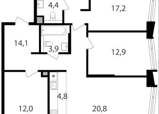 Продажа четырехкомнатной квартиры, 90.1 м2, Москва, Савёловский район, жилой комплекс Петровский Парк 2, к1