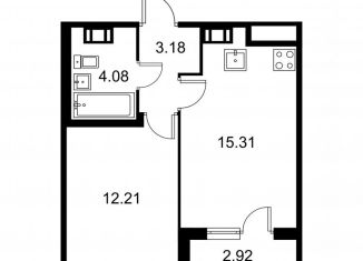 Продам 1-комнатную квартиру, 36.2 м2, Санкт-Петербург