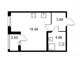 Квартира на продажу студия, 28.3 м2, Колпино