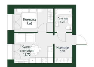 Продается 1-ком. квартира, 33.2 м2, Свердловская область