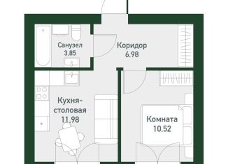 Продается однокомнатная квартира, 38.4 м2, Свердловская область