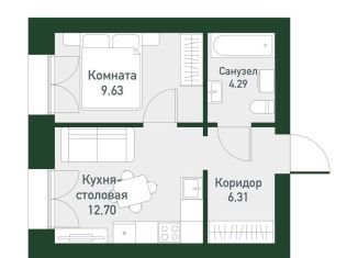 Продаю 1-комнатную квартиру, 34.3 м2, Екатеринбург, метро Чкаловская