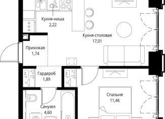 Продам 1-ком. квартиру, 38.9 м2, Москва, Проектируемый проезд № 4089