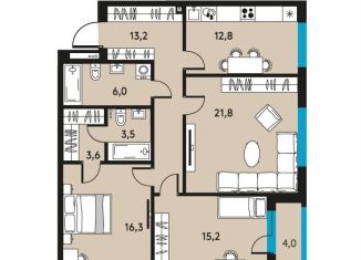 Продажа 3-комнатной квартиры, 94.4 м2, Пермь, улица Луначарского, 97, Ленинский район