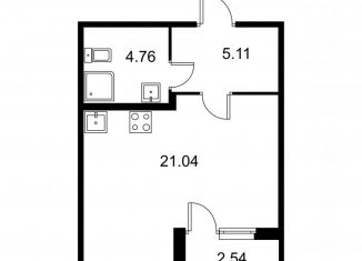 Квартира на продажу студия, 32.2 м2, Колпино