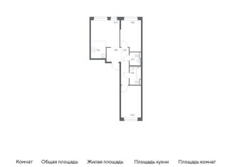 Продам двухкомнатную квартиру, 59 м2, Санкт-Петербург, Советский проспект, 96, ЖК Живи в Рыбацком