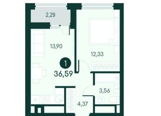 Продаю 1-ком. квартиру, 36.6 м2, Курганская область