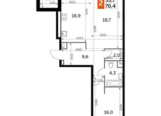 Продается 2-ком. квартира, 70.4 м2, Москва, станция Хорошёво, Шелепихинская набережная, 40к3